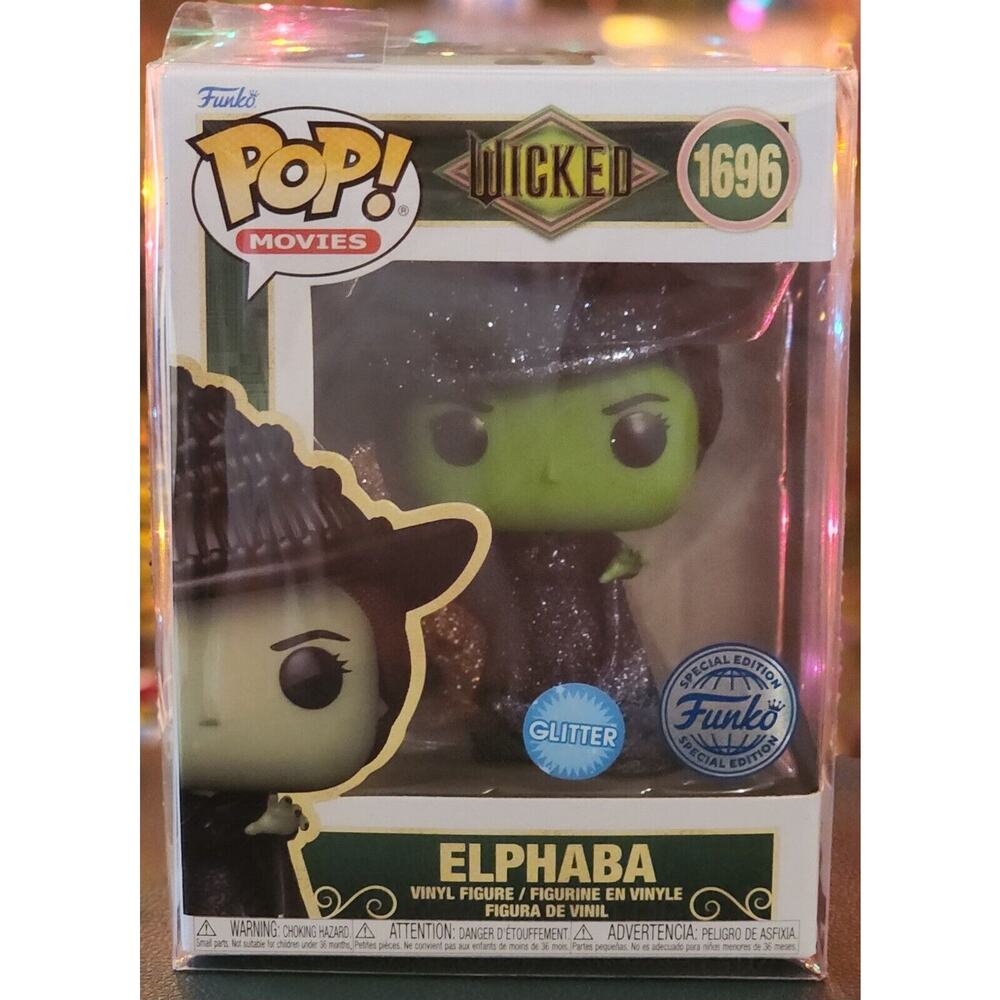 Glitter Elphaba Funko Pop Exclusive Wicked +Protector #1696